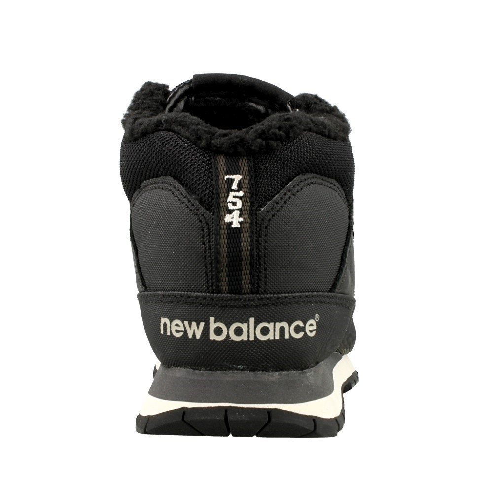 new balance-hl754bn - black suede fur