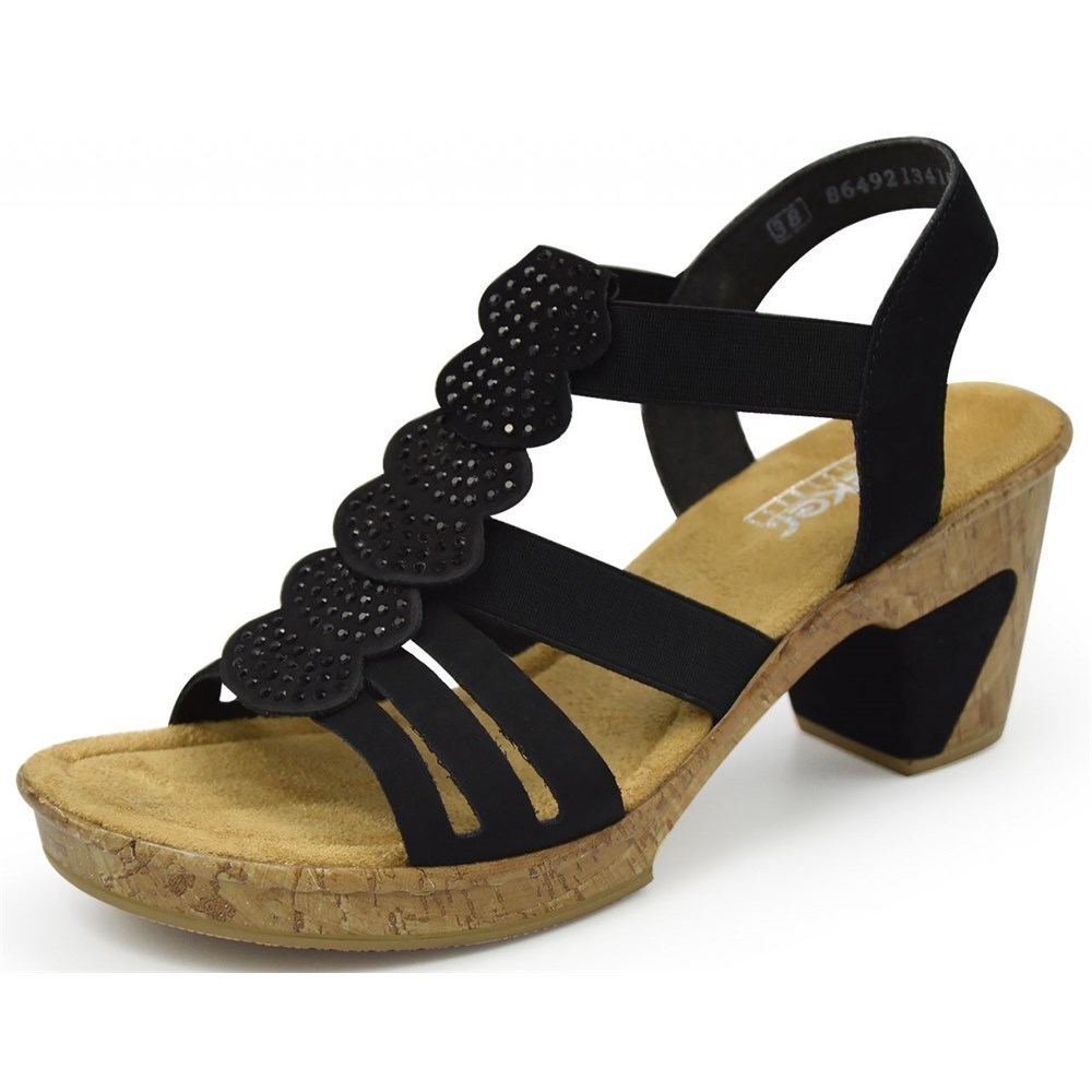 Rieker Sandals 6970200 Black sandals | eBay